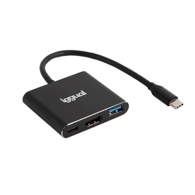 Iggual Hub Tipo C 3 En 1 Hdmi Usb30 Pd100w